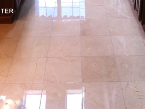 Dull Marble Floor Honed and Polished